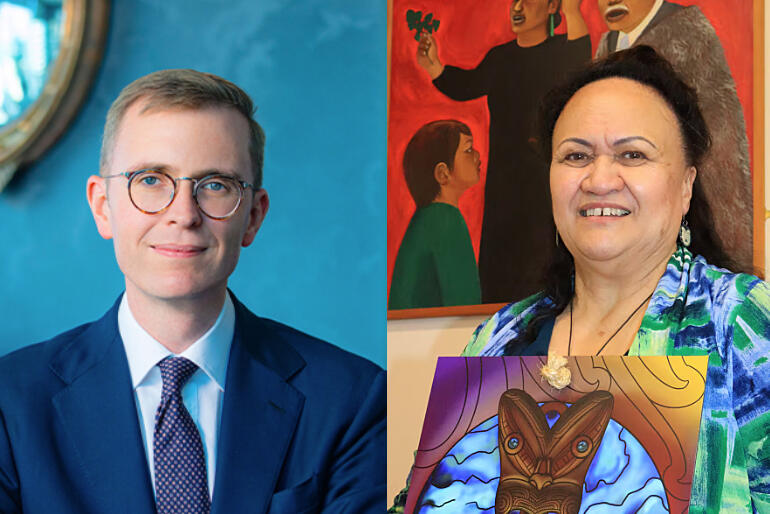 Jeremy Johnson KSM (honoured for service to the Anglican Church) and Heke Huata (honoured for services to Māori & education, inlcu. Hukarere College)