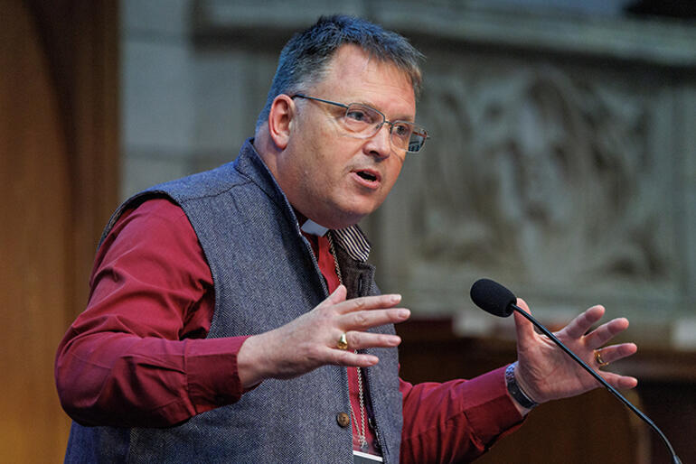 The Rt Revd Graham Usher, who is the Church of England's Lead Bishop for Environment speaks during the ACC-19 Environment session.